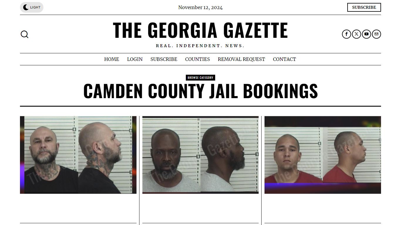 Camden County Jail Bookings – The Georgia Gazette